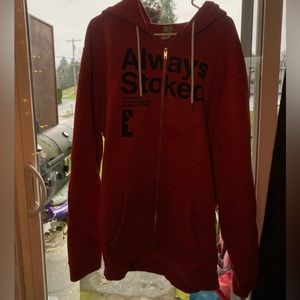 Dutch Bros Always Stoked Zip-Up Hoodie / Sweater size 2X